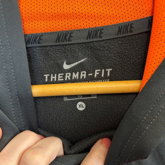 Nike Gray and Orange Hoodie - Picture 3 of 4